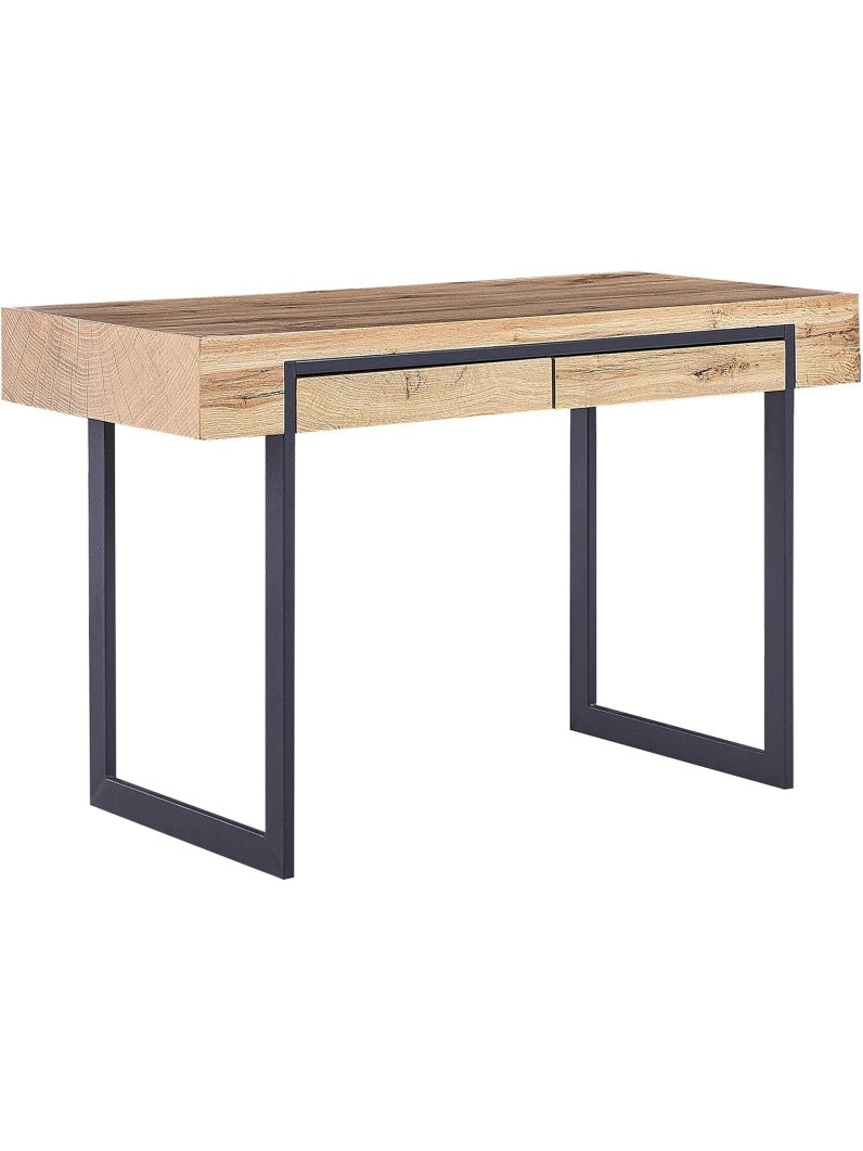 Mesa de Oficina de MDF con Estructura Metalica y Cajones de Almacenamiento