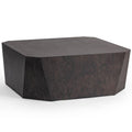 Mesa de comedor rectangular extensible madera flotante, madera carbonizada