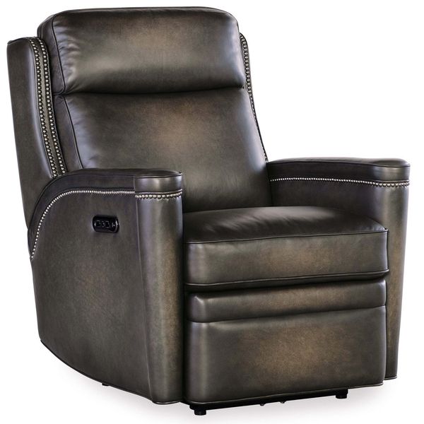 Silla giratoria piel Salena, castana Sonoma