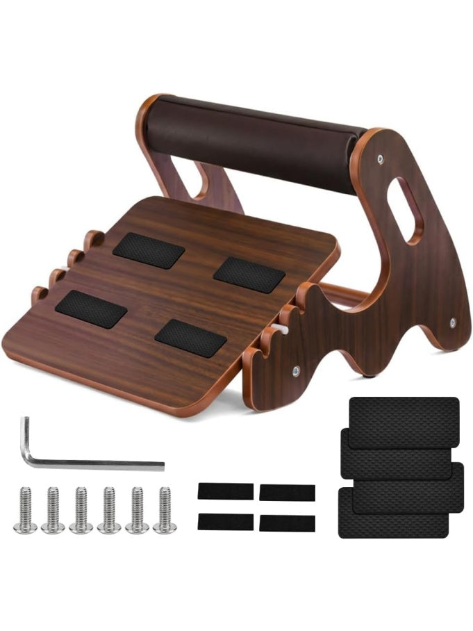 Reposapies Ajustable de Madera con Tres Alturas y Superficie Antideslizante