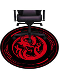 Alfombrilla protectora redonda para suelo de silla gaming y oficina con superficie resistente