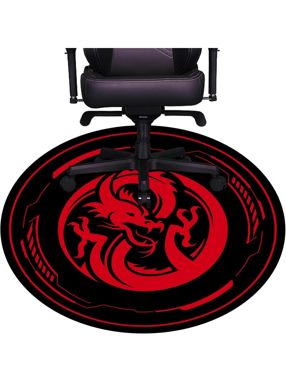 Alfombrilla protectora redonda para suelo de silla gaming y oficina con superficie resistente