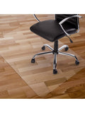 Alfombrilla protectora transparente para silla de oficina sobre suelo duro con diseno rectangular resistente