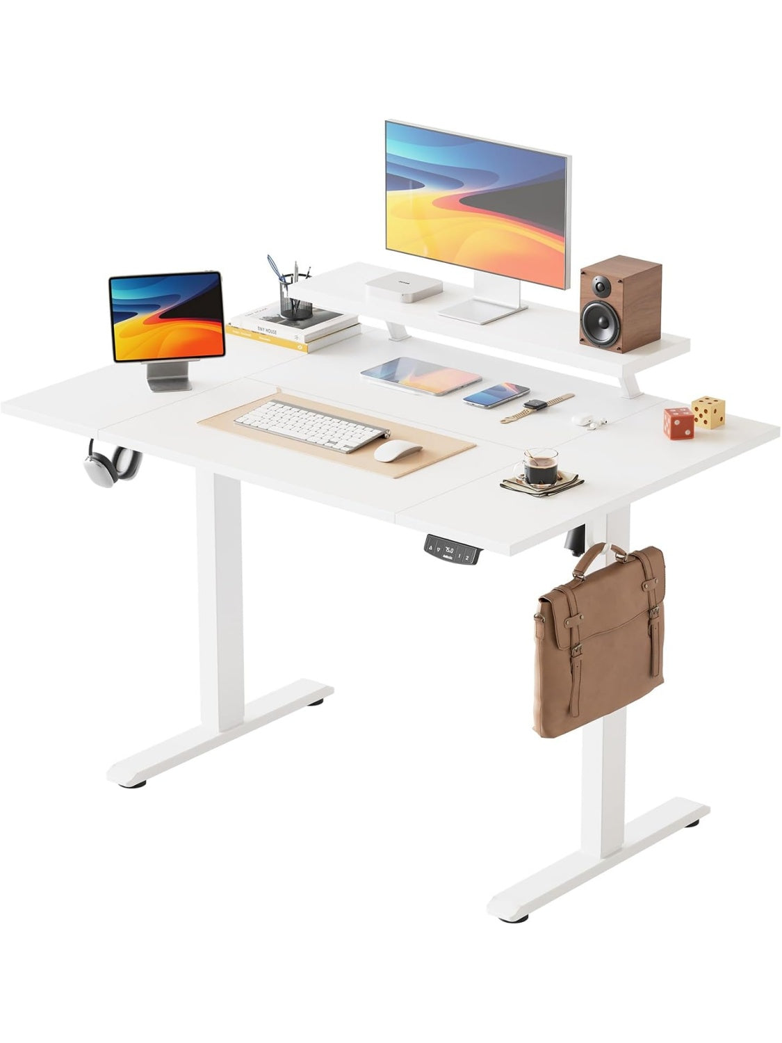 Escritorio Regulable en Altura con Soporte Movil para Monitor y Uso Profesional en Casa