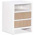Mesa auxiliar de marmol y metal forjado, beige