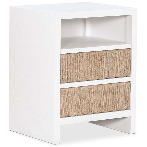 Mesa auxiliar de marmol y metal forjado, beige