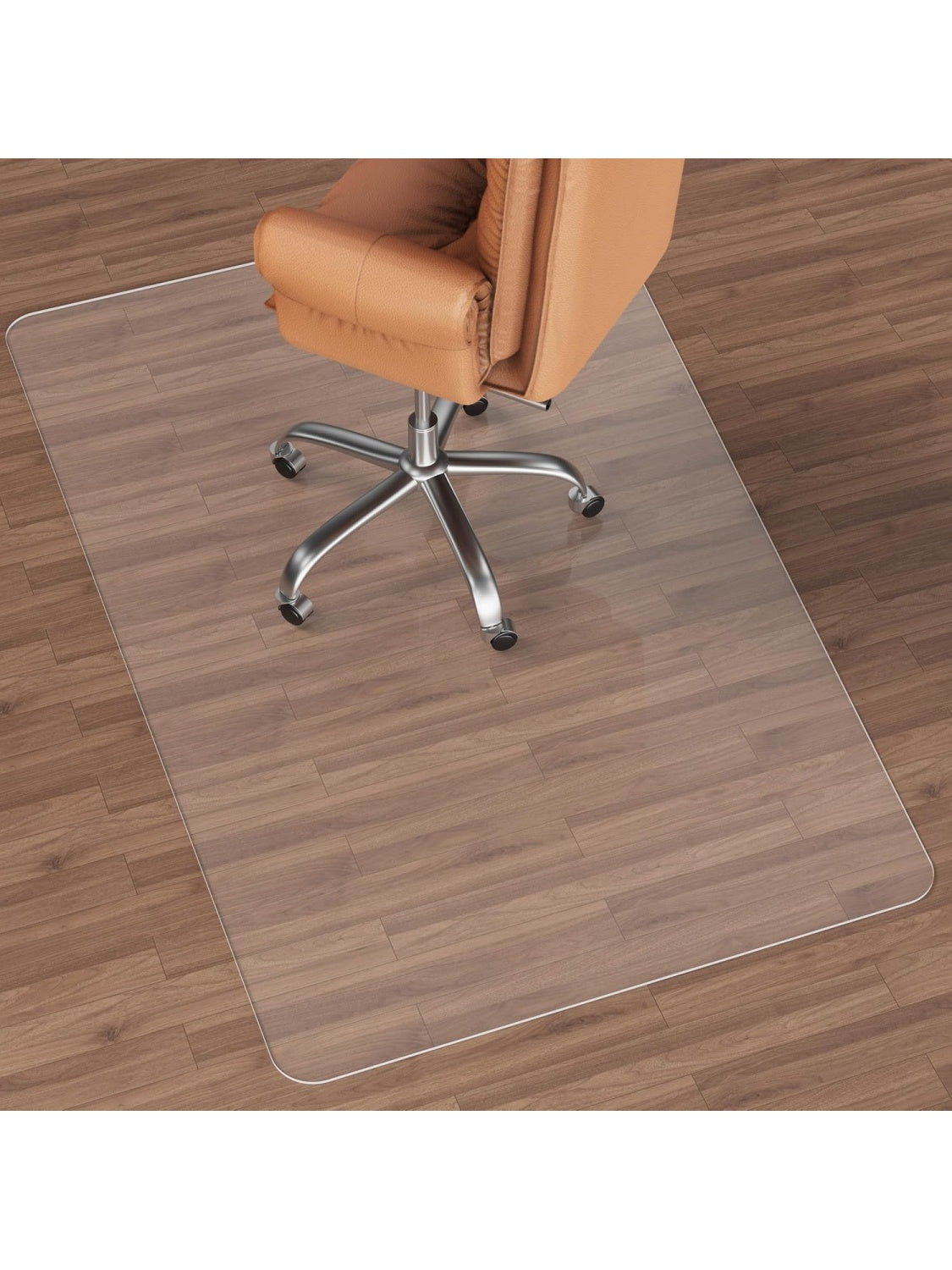 Protector Transparente de Suelo para Silla de Oficina con Material Resistente y Antideslizante